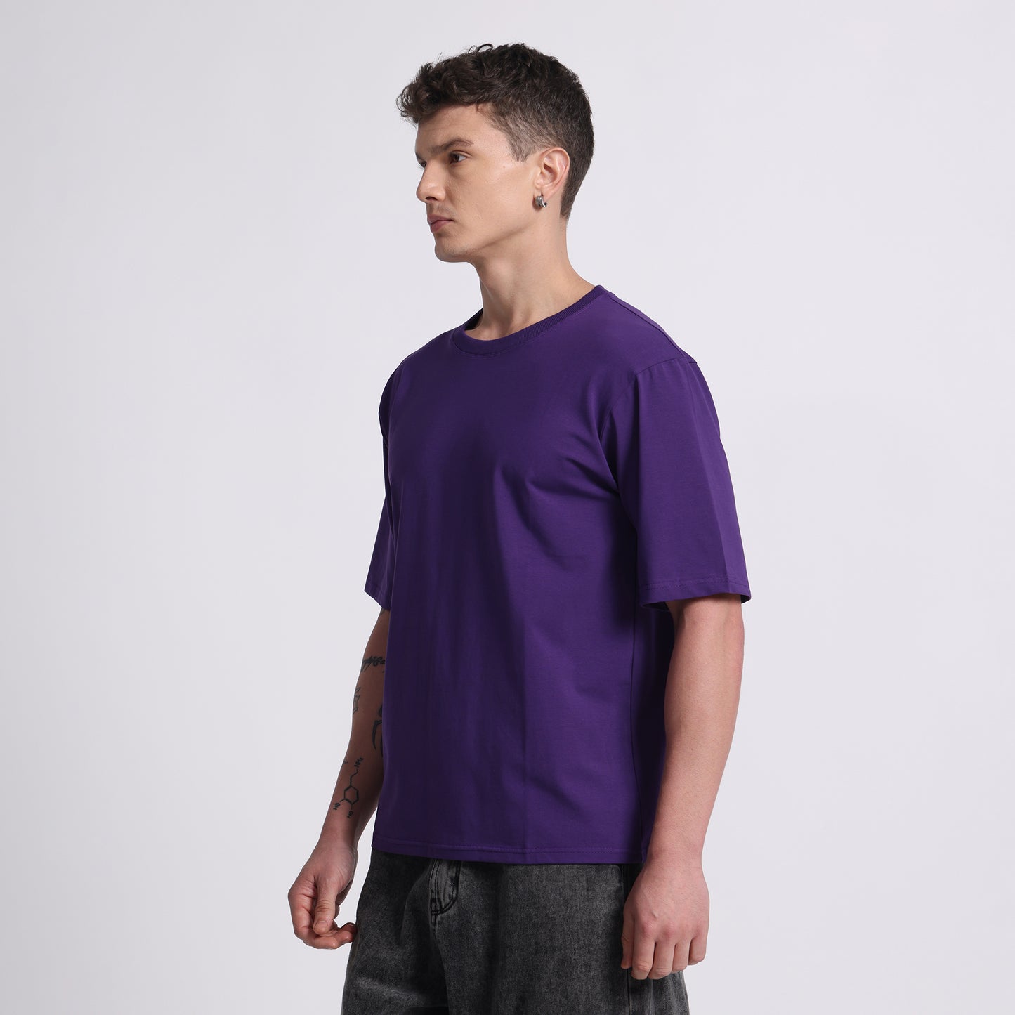 Oversized Cotton T-Shirt – Galaxy Purple | Bold & Breathable Comfort