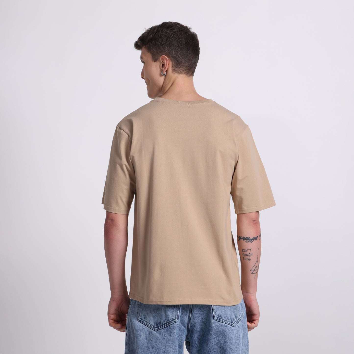 Oversized Cotton T-Shirt | Breathable & Timeless Style | Dune Beige