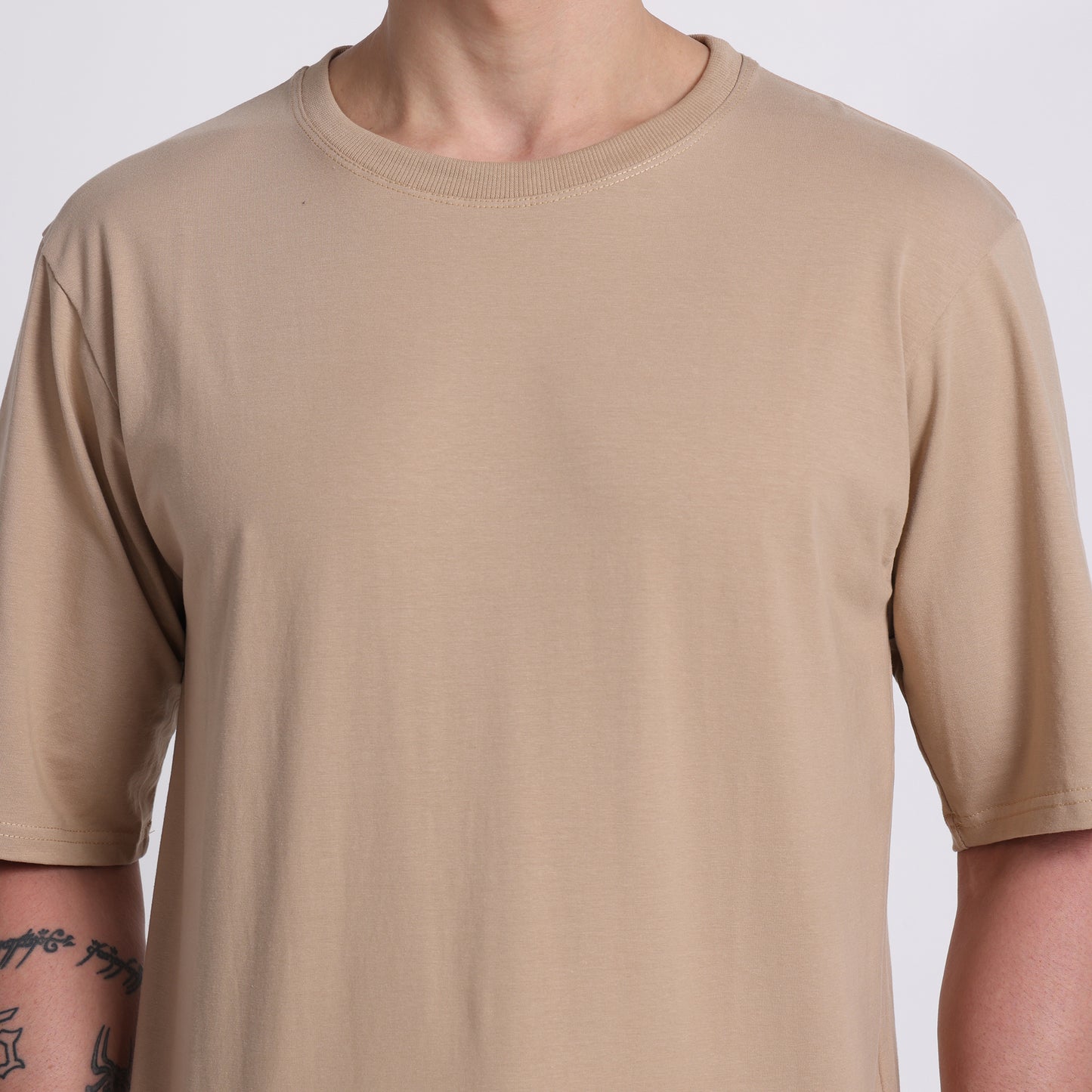 Oversized Cotton T-Shirt | Breathable & Timeless Style | Dune Beige