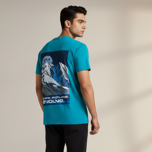 Escape. Explore. Evolve. Adventure Graphic Regular T-Shirt – Mountain Explorer Tee for Men