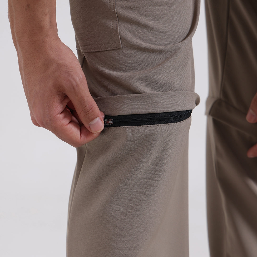 Men’s Convertible Trekking Cargo Pants – Premium Outdoor Hiking & Travel Wear, Beige