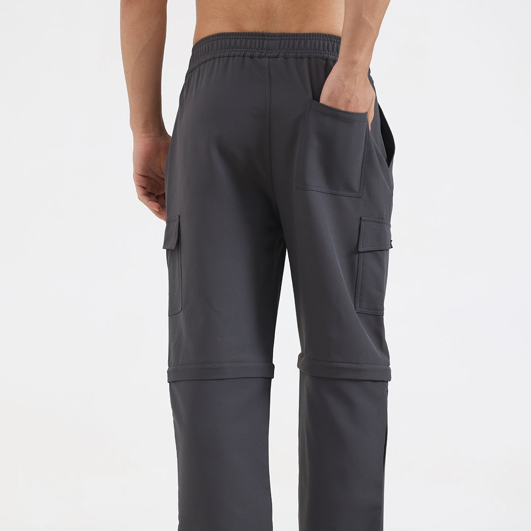 Men’s Convertible Trekking Cargo Pants – Premium Outdoor Hiking & Travel Wear, Grey