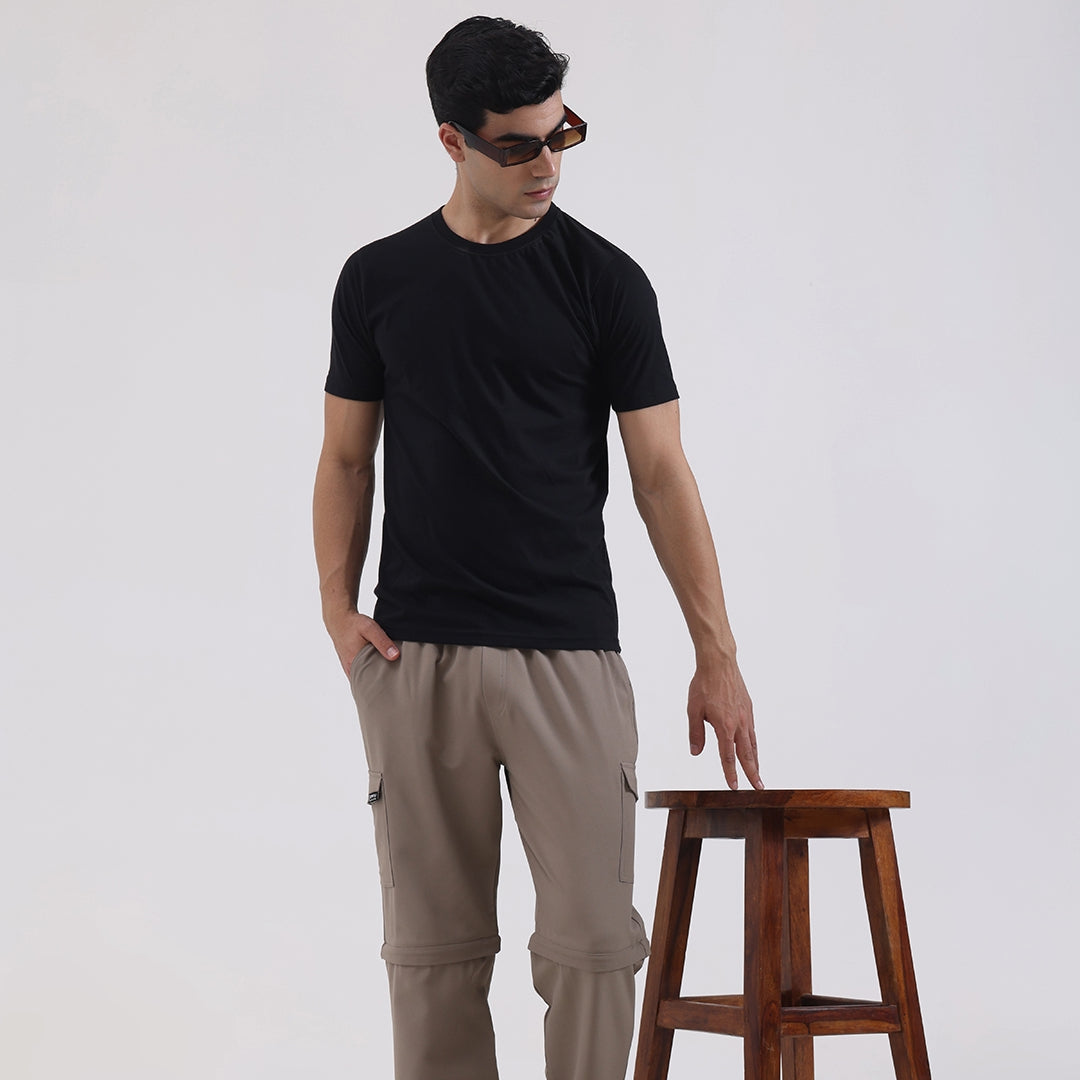 Men’s Convertible Trekking Cargo Pants – Premium Outdoor Hiking & Travel Wear, Beige