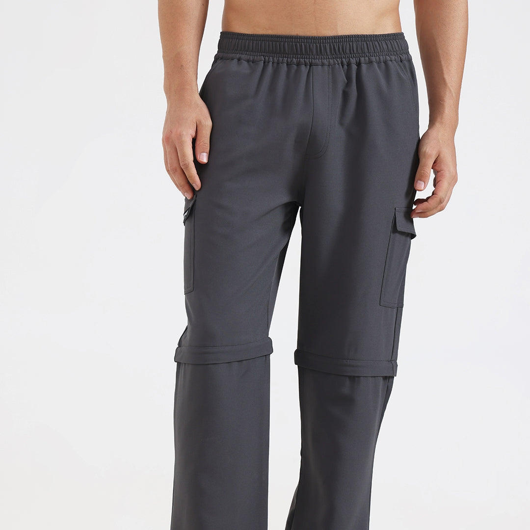 Men’s Convertible Trekking Cargo Pants – Premium Outdoor Hiking & Travel Wear, Grey