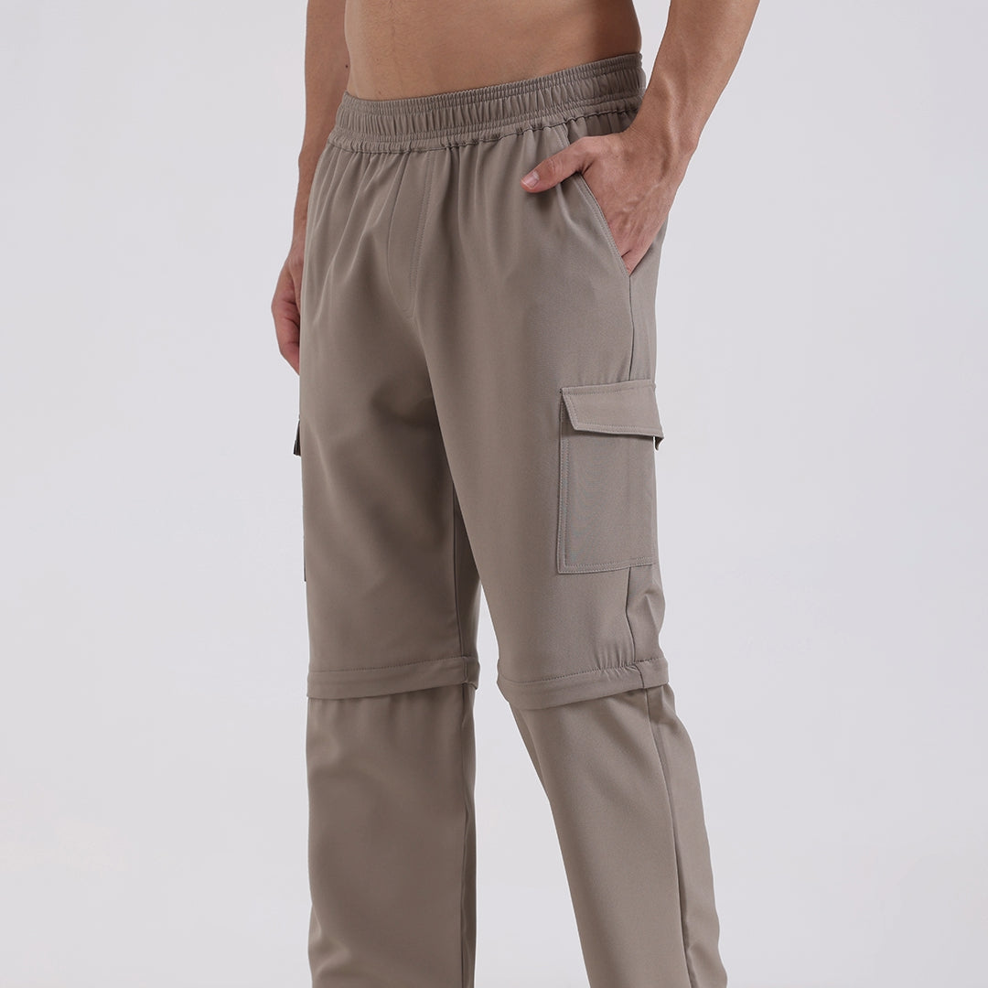 Men’s Convertible Trekking Cargo Pants – Premium Outdoor Hiking & Travel Wear, Beige