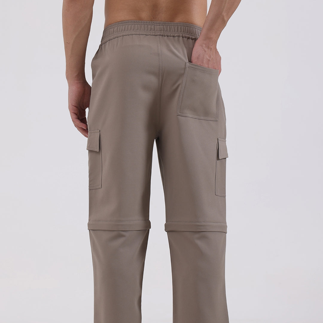 Men’s Convertible Trekking Cargo Pants – Premium Outdoor Hiking & Travel Wear, Beige