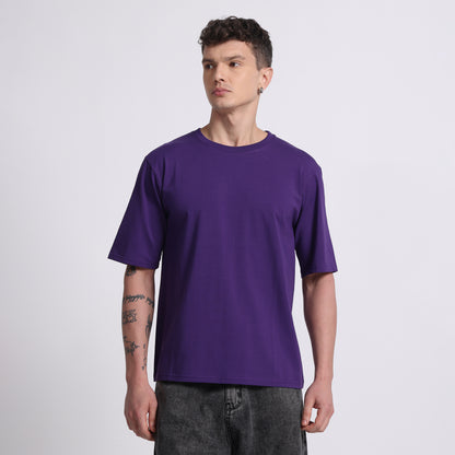 Oversized Cotton T-Shirt – Galaxy Purple | Bold & Breathable Comfort