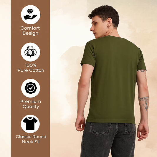 Life = Σ(Experiences) Graphic Regular  T-Shirt – Math & Science Inspired Motivational Tee for Men, Olive