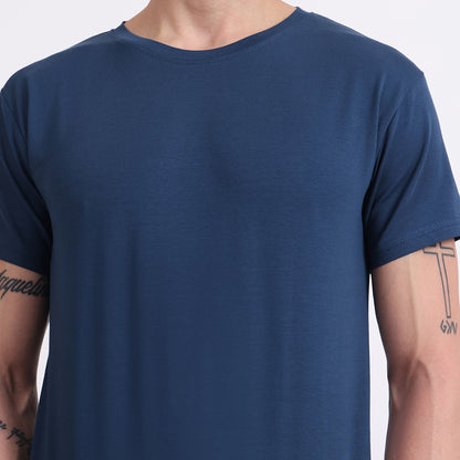 Regular Fit Cotton T-Shirt – Navy Blue | Comfortable & Timeless Style