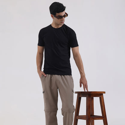 Men’s Convertible Trekking Cargo Pants – Premium Outdoor Hiking & Travel Wear, Beige